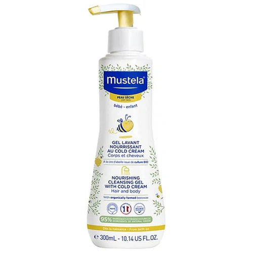 MUSTELA NOURISHING CLEANSING GEL WITH COLD CREAM HAIR AND BODY 300ML