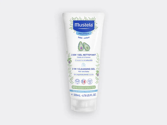 MUSTELA 2 IN 1 CLEANSING GEL HAIR AND BODY 200ML