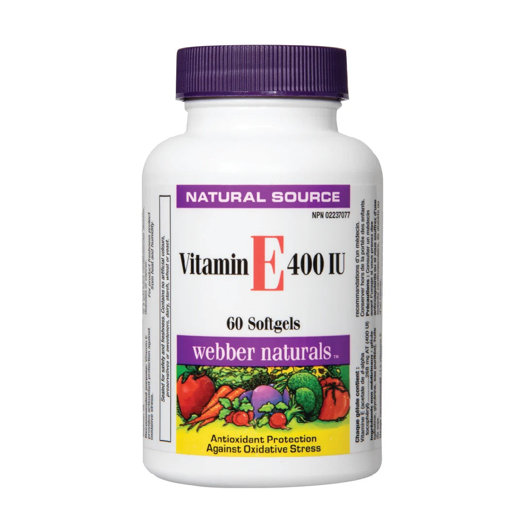 WEBBER NATURAL VITAMIN E 400 IU 60 SOFTGELS