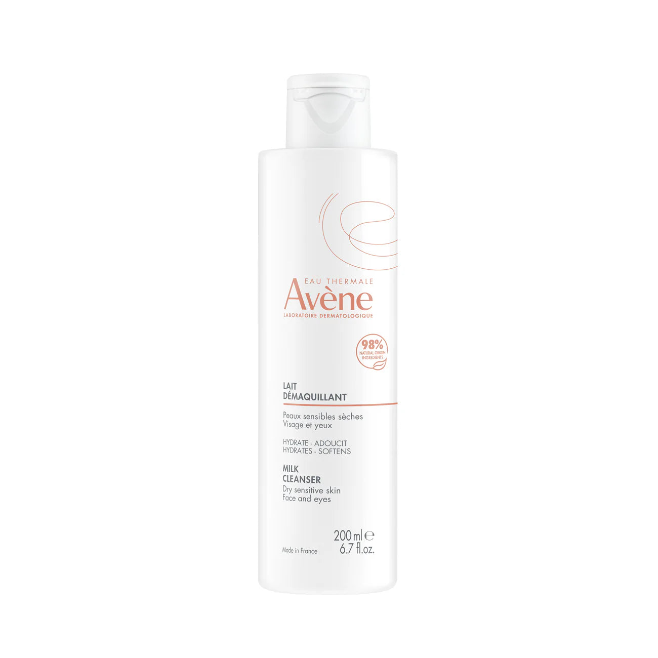 AVENE MILK CLEANSER DRY SENSITIVE SKIN FACE AND EYES 200ML