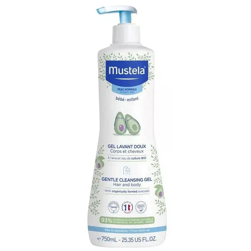 MUSTELA GENTLE CLEANSING GEL HAIR AND BODY 750ML