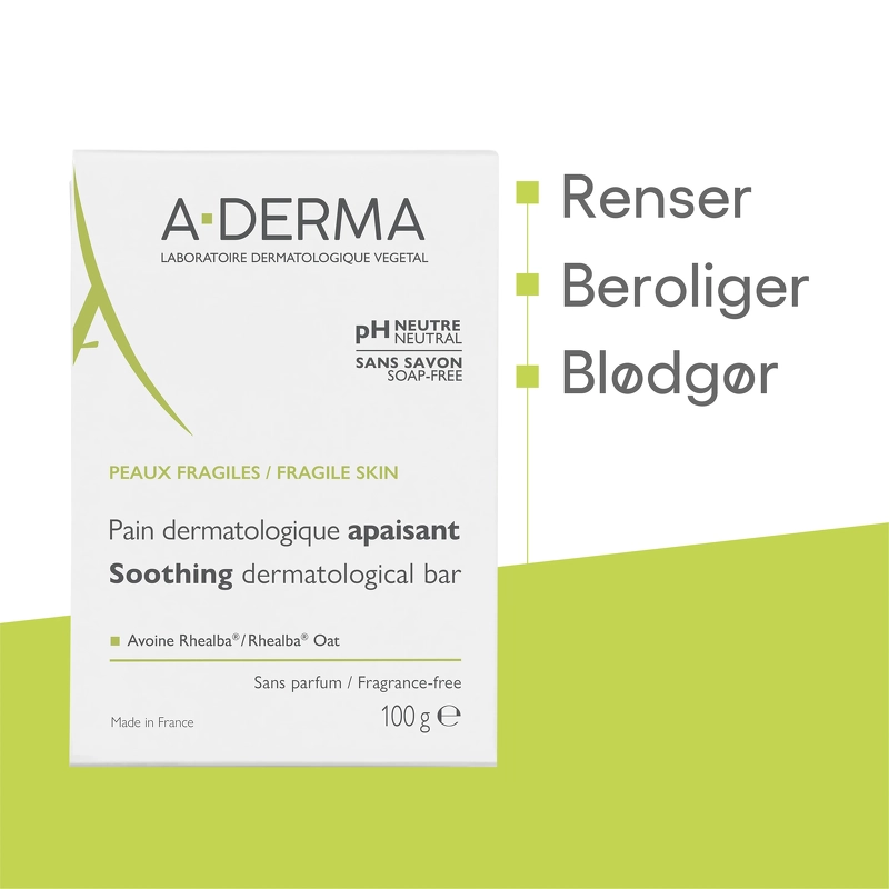 ADERMA PH NEUTRAL SOOTHING DERMATOLOGICAL BAR 100G