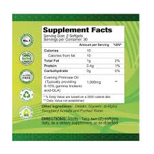 ALFA Evening Primrose Oil 1000 mg per Serving - 60 Softgels