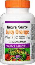 WEBBER NATUREL JUICY ORANGE VITAMIN C 500MG 30 CHWABLE TABLETS