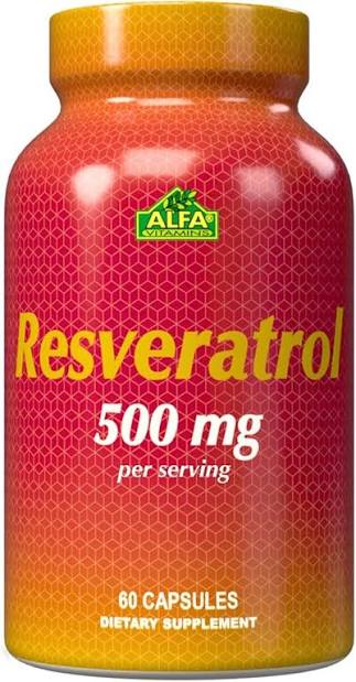 Alfa Vitamins Resveratrol 500mg (60 Capsules)