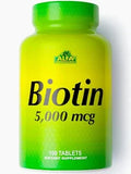 ALFA VITAMINS Biotin 5000 Mcg - 100 Tablets