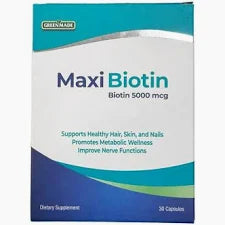 GREEN MADE MAXI BIOTIN 5000 MCG 30 CAPSULES