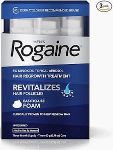 REGAIN FOAM FOR MEN 3 VIALS