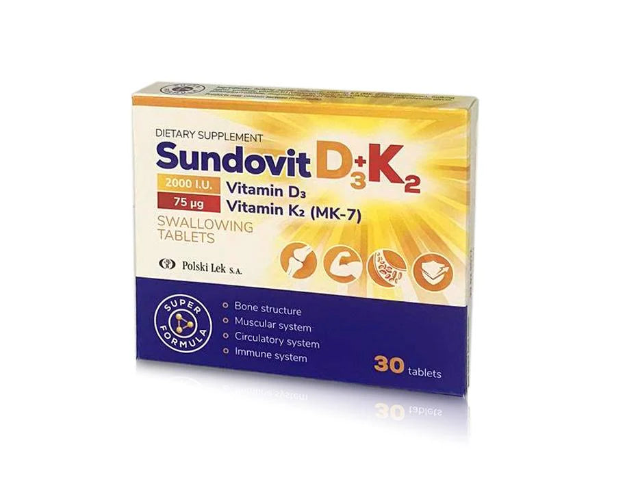 Sundovit D3 + K2 30 tablets